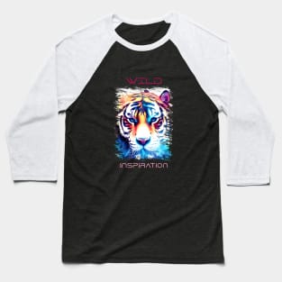 Tiger Wild Nature Animal Colors Art Painting Baseball T-Shirt